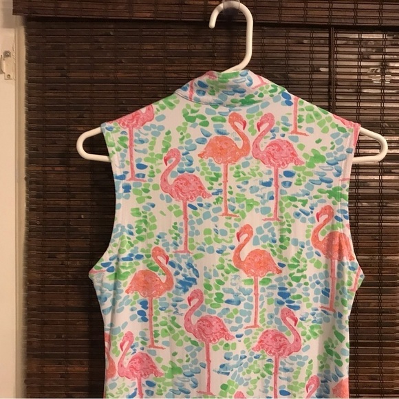 IBKUL Flamingo Print Zip up tennis dress - Picture 7 of 8